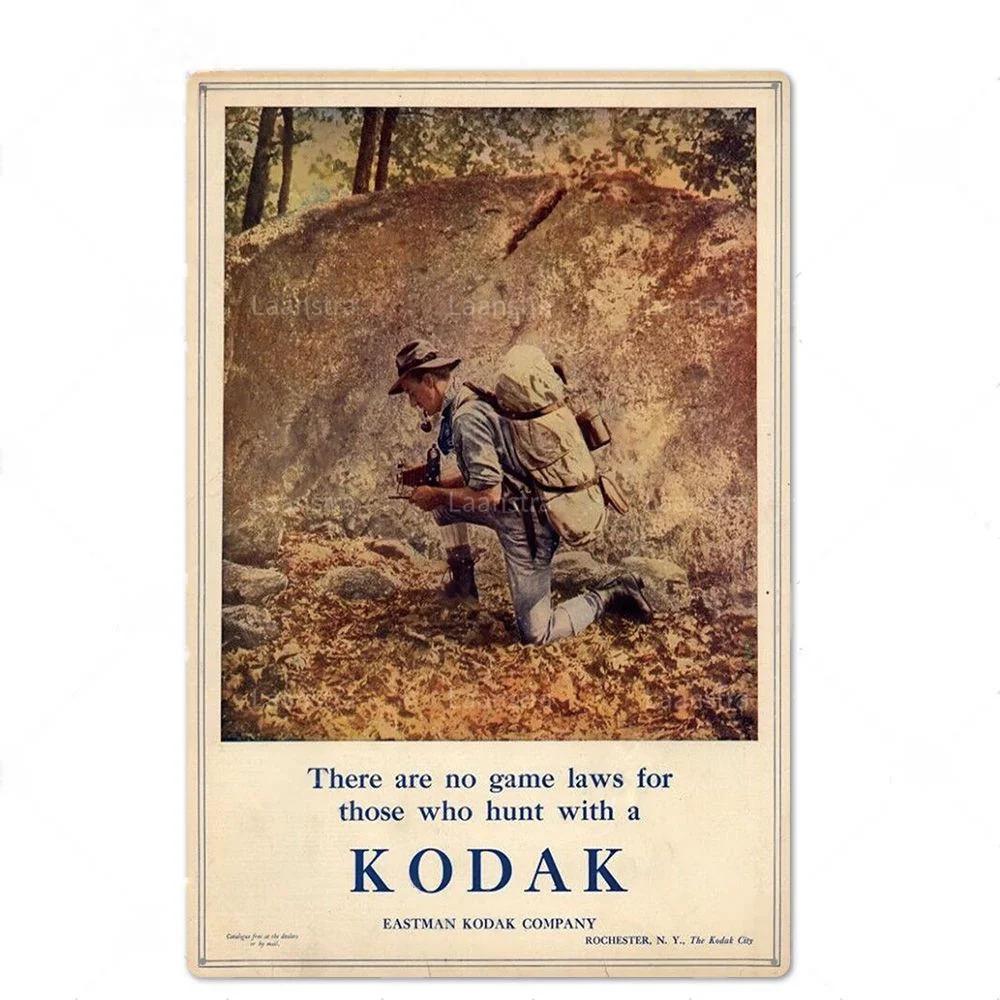 Металлический постер Пленочный фотоаппарат Kodak Все вместе сейчас Ретро Жестяные таблички Настенный декор Клуб Бар Жестяная картина Художественное украшение Постер