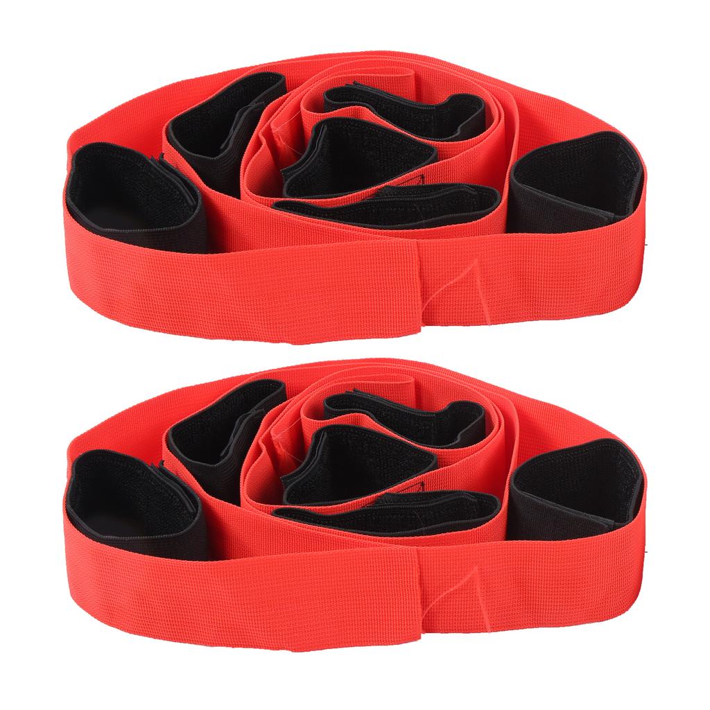 2Pcs Fun Outdoor Sports 6 Legged Race Bands Giant Footstep Nylon Webbing Tram Game Activity