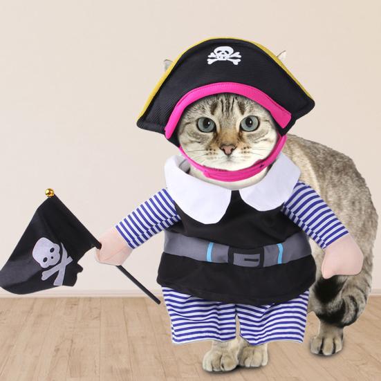 Костюм для косплея для домашних животных, нарядное платье для улучшения атмосферы, забавная одежда для домашних животных, пиратов, собак и кошек