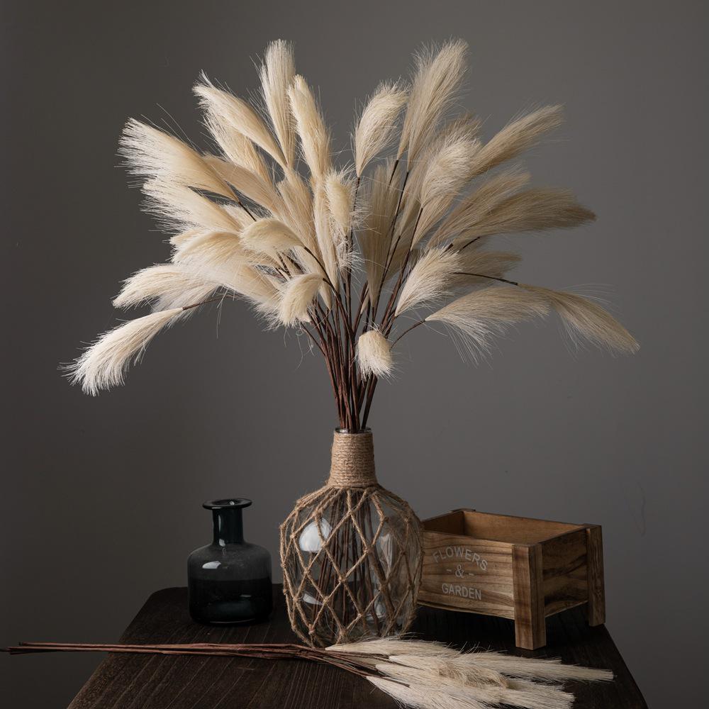 Reed Pampas Grass Artificial Flowers - Wedding Decorations, Green Plants, Simulation Flowers MW85502.