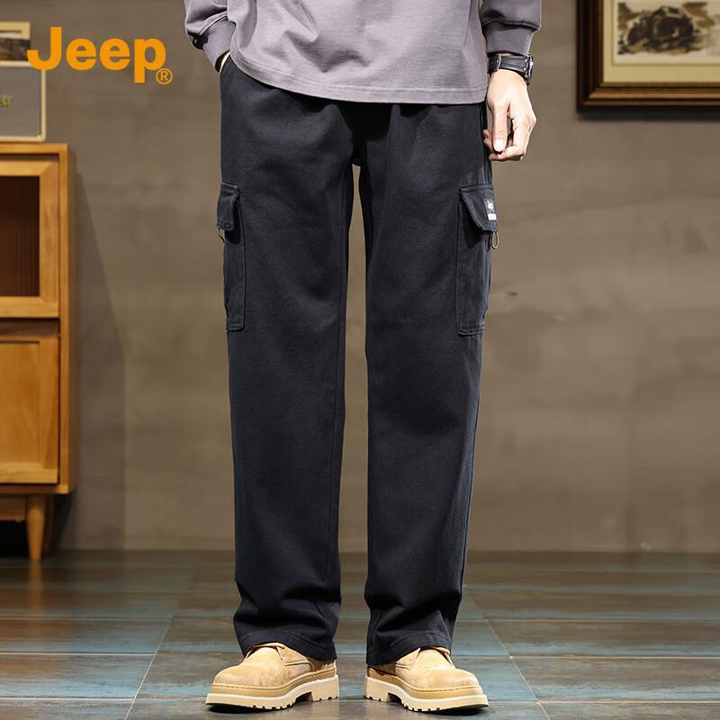 Jeep Мужские свободные брюки карго прямого кроя