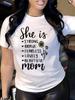 Unisex Mothers Day Letter Print Crew Neck Tee Breathable Allseason Daily Casual Top
