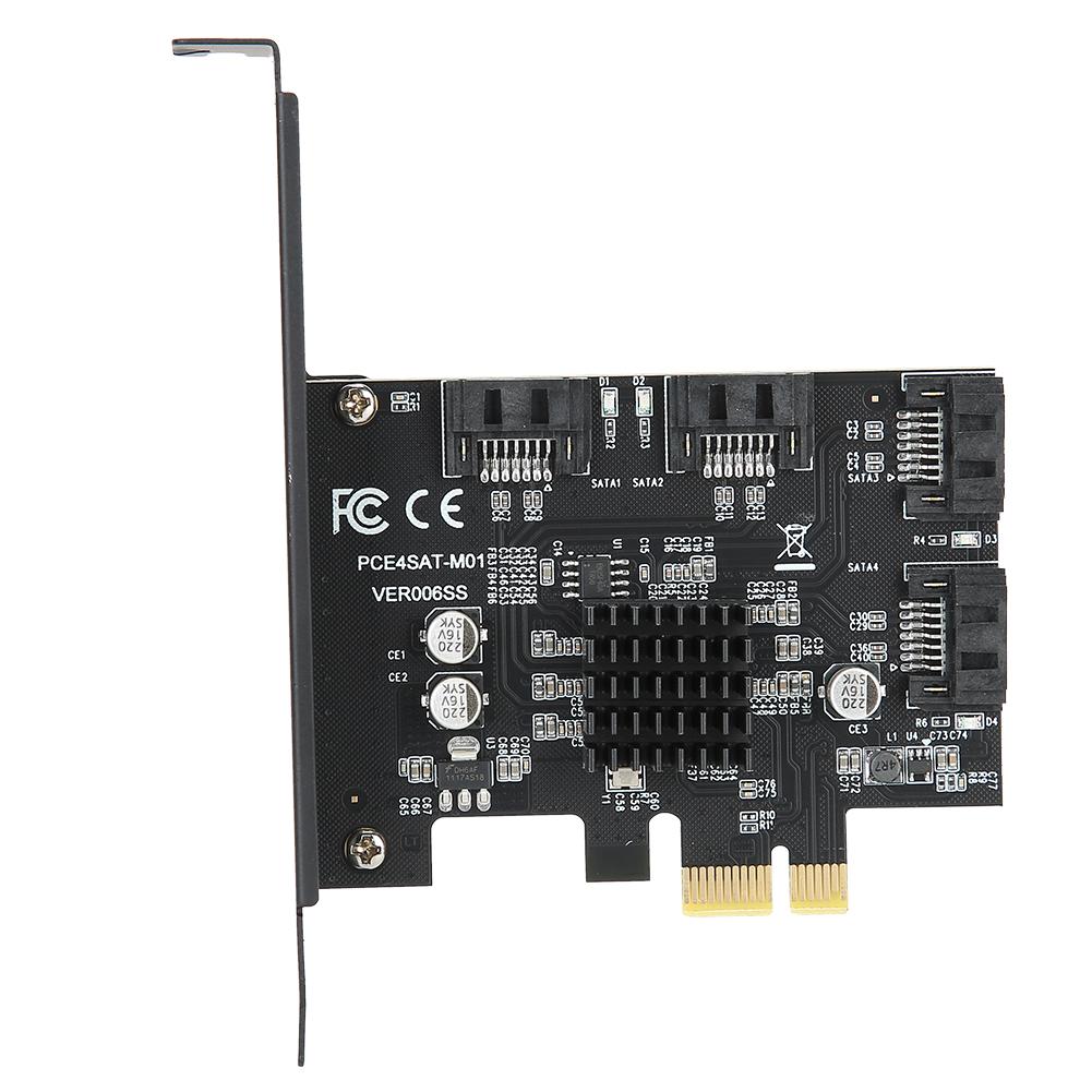 Карта расширения SATA3.0 на PCI E Черный ABS 4 порта 6G Адаптер Карта для жесткого диска Поддержка PM