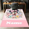 Custom Name Minnie Printed Carpet,Rug for Office Chair Living Room Bedroom Kitchen Room Decor Gifts.