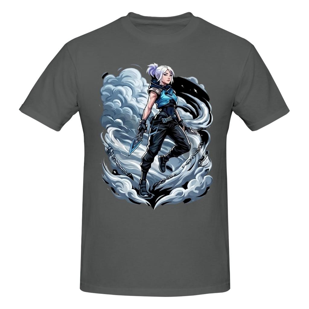 Piece Jett Wind Assassin Funny Graphic Cotton TShirt VValorant Stylized FPS Fans Tees Tops For Unisex