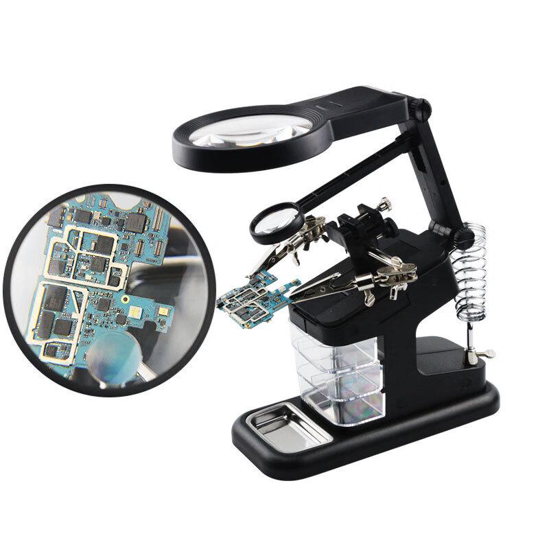 Desktop Magnifier with LED Light & Auxiliary Clip