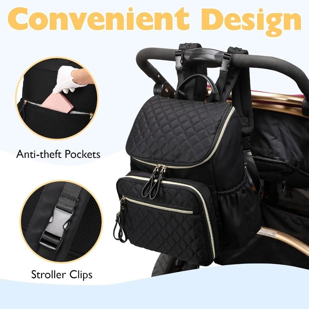 Large Capacity Mommy Bag Lightweight Baby Diapers Organizer New Stroller Hanging Bags  Women