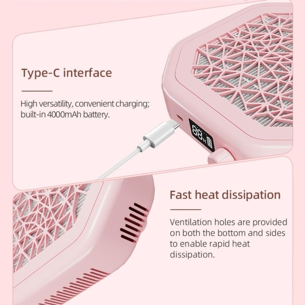 Reusable Filter Nail Dust Collector High Efficiency Cordless Portable Dust Suction  Home Nail Care