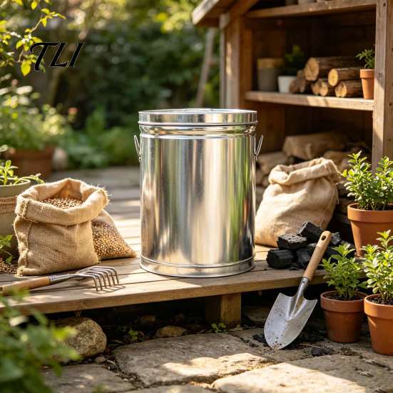 Heavy Duty Pet Food Dispenser Metal Rice Storage Canister with Lid, Moisture-proof Container, Bin Durable Pantry Jar for Dry Goods And Locking Lid