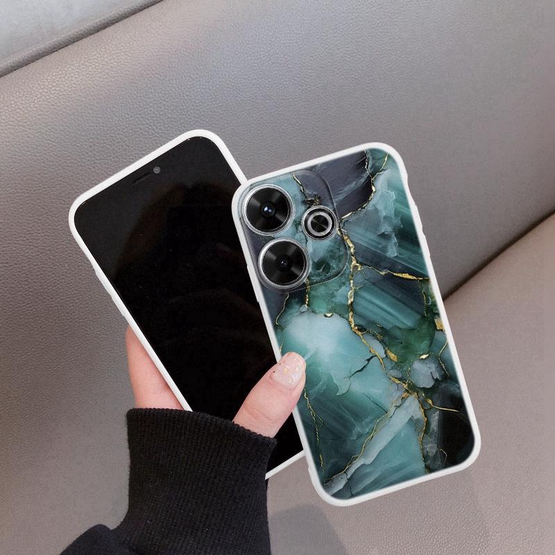 Мраморный мягкий силиконовый чехол для Xiaomi Redmi Note 13 Pro 13C 14T 15 Poco C65 Samsung A55 A35 M34 M35 S24 FE S25 Huawei Honor 200 iPhone противоударный чехол