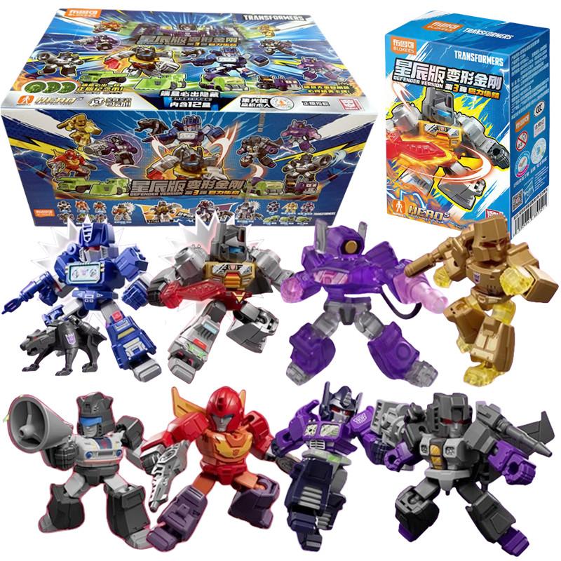 Нетоксичные Оригинальные Игрушки-Сюрпризы Трансформеры Версия Защитника 1 2 3 Оптимус Прайм Старскрим Бамблби Конструктор Фигурка Действия