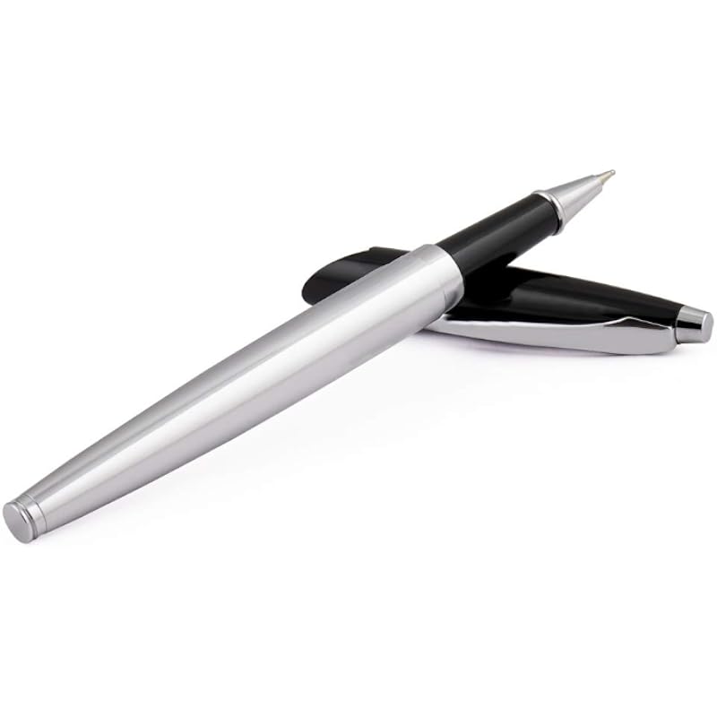 Coi Black Elegant Collection Metal Ball Point Pen Gift Stationery With Box Blue Ink