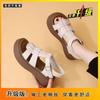 Platform Roman Style Sandals Women's Summer 2025 New Low-heeled Fashion Fairy Style Soft-soled Casual Beach Sandals