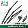 For Honda Civic 7 2000-2006 2001 2002 2003 2004 2005 Wiper Front & Rear Wiper Blades Windshield Windscreen Window 24"+14"+12