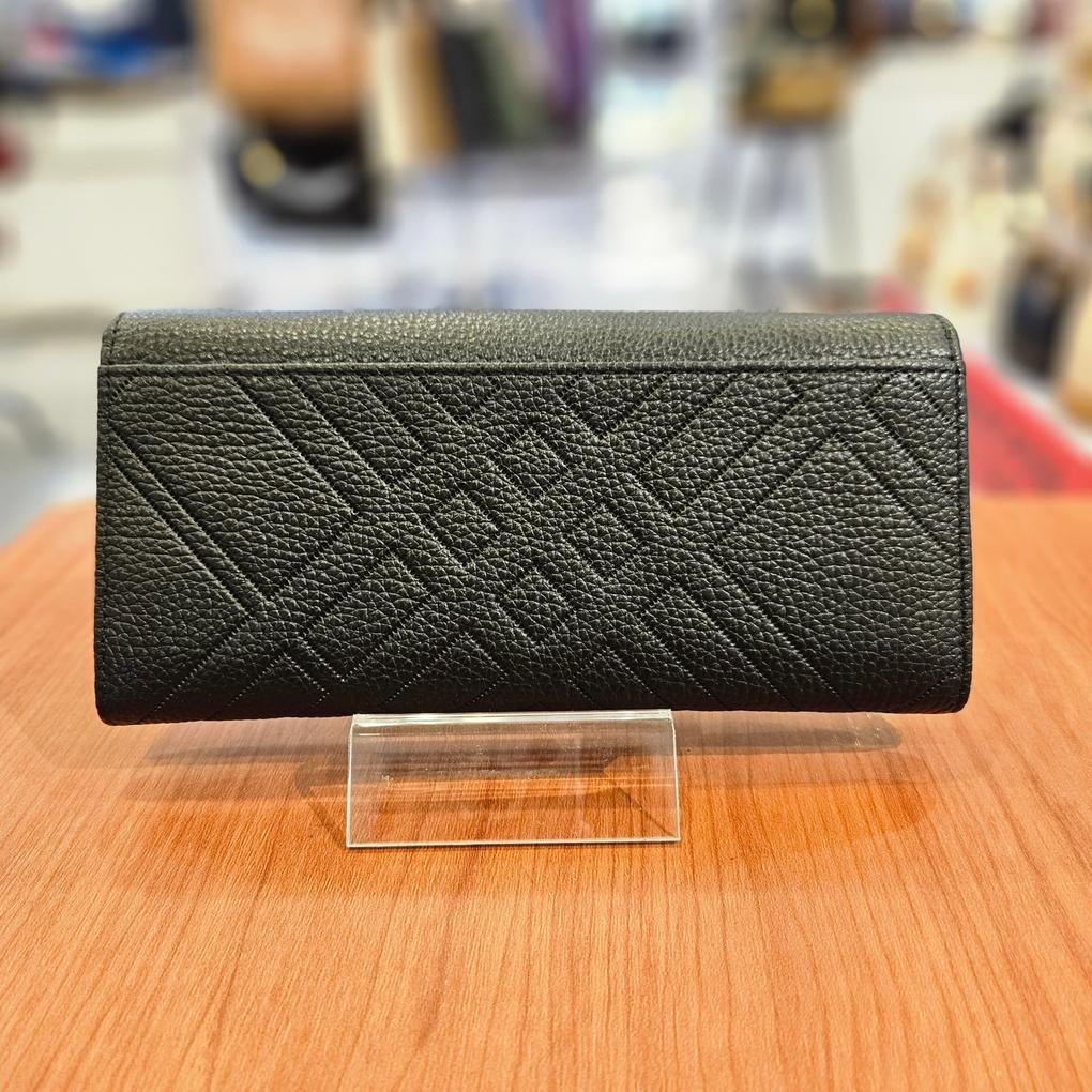 moncross BKAW8094 luxurious leather stitched women's long wallet