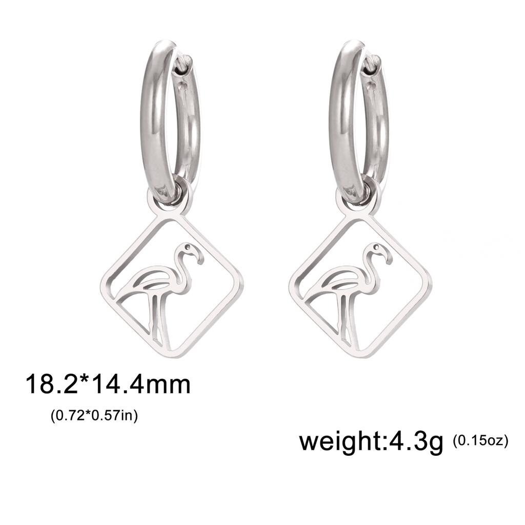Cazador Animal Dog Cat Paw Footprint Earrings for Women Stainless Steel Flamingo Drop Earrings Jewelry Birthday Gift 2026