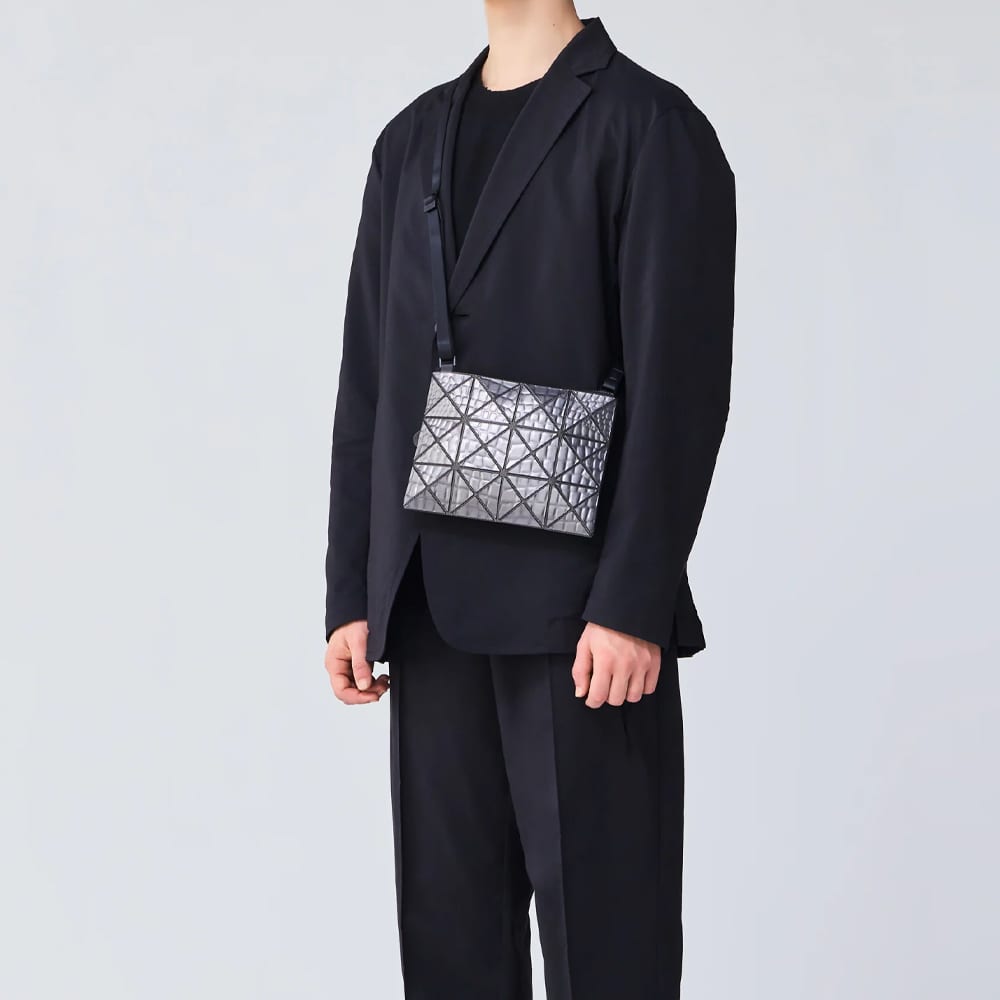 ISSEY MIYAKE PVC Crossbody Bags Unisex Gray BB53-AG831-94