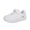 New children's school leather sneakers, casual versatile sneakers for older kids, running shoes with Velcro, solid color sneakers