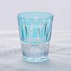 Red Handmade Highball Glass - Modern Cut Crystal Cocktail Tumbler - Art Glass for Whiskey, Iced Tea, Juice - 300ml