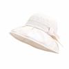 Simple jacquard lace mesh hat women's spring summer light and breathable travel sunscreen hat large brim sunshade bucket hat