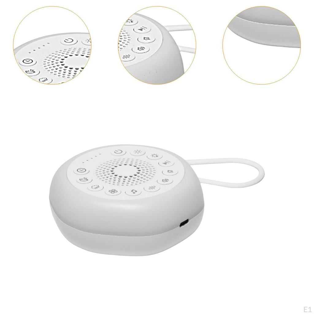 Машина шума с 7 успокаивающими звуками, таймером, перезаряжаемым звуковым ночником для