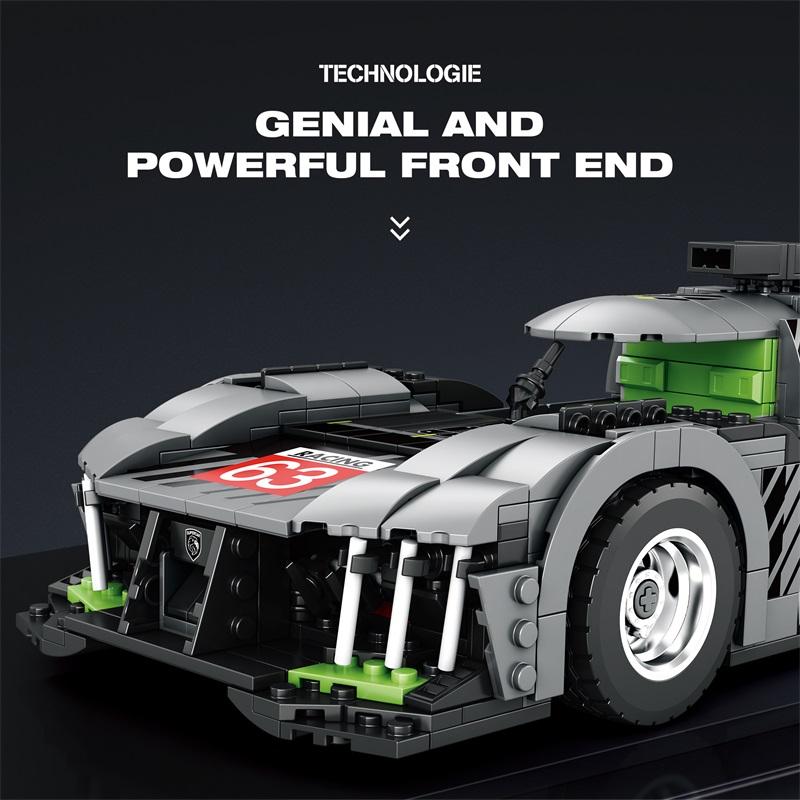 1338 шт. 9X8 строительные блоки для спортивных автомобилей, суперкар, городской гоночный автомобиль, сборные кирпичи, украшение для рабочего стола, игрушки, подарки для детей