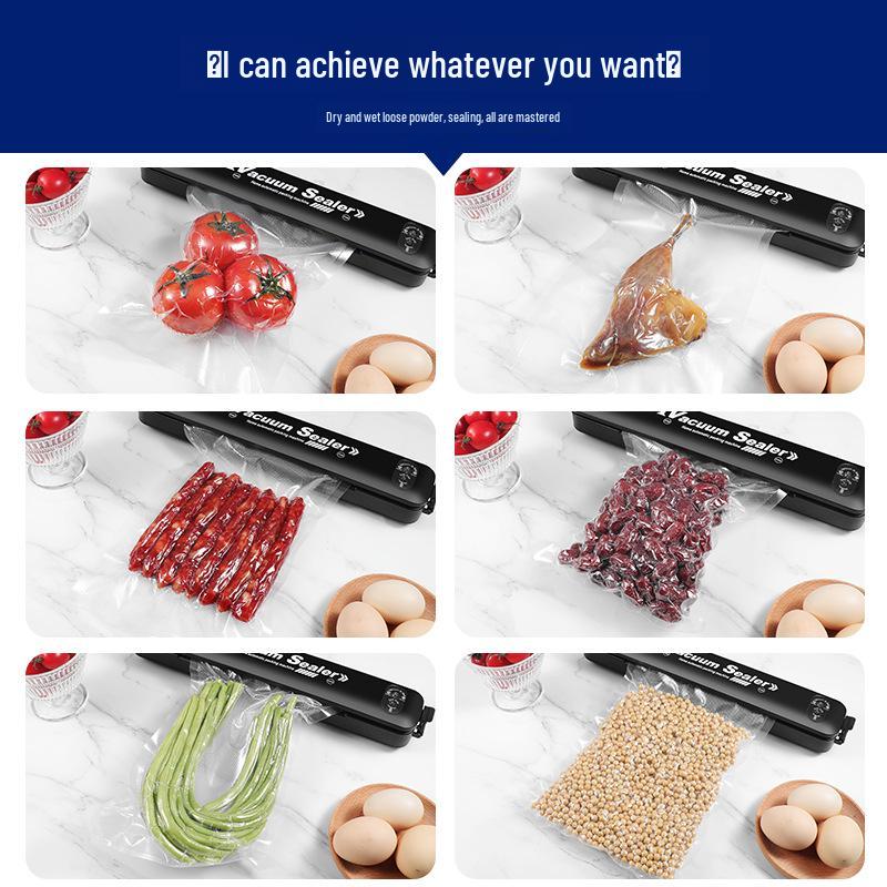 Compact Dual-Use Vacuum Sealer for Dry and Wet Food Preservation