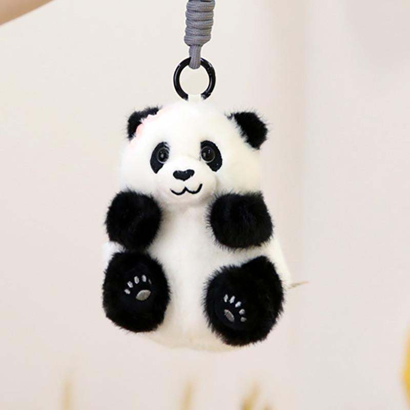 Adorable Plush Panda Keychain With Cute Skirt Features Soft Pp Cotton Filling
