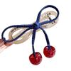 Bow Cherry Twist Hair Clips Vintage Hair Accessories Elegant Hairpin Barrette  For Woman