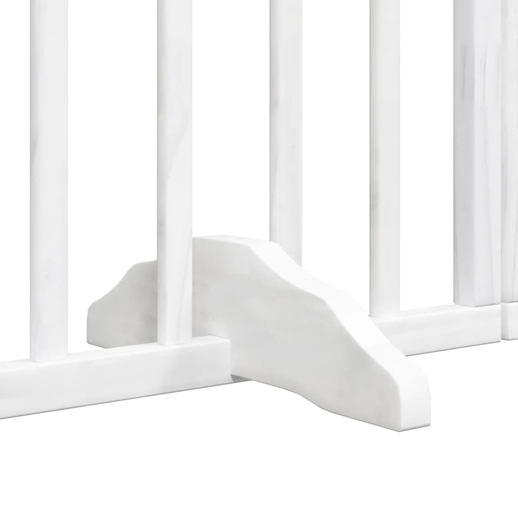 Vidaxl Składana Bramka Dla Psa, Z Drzwiami, 4 Panele, Biała, 320 Cm