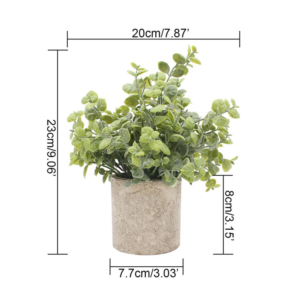 3pcs Potted Artificial Plant Fake Green Grass Leaves Artificial Simulation Plants Sets for Home