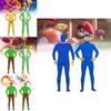 Яркий Хэллоуинский боди с 3D-принтом Супер Марио, костюм для косплея для взрослых и детей