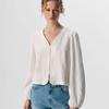 Blouse Phillie col v manches élastiques Femme OBJECT