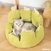 Кошачье гнездо, форма лепестка кактуса, большое пространство, мягкое и теплое, спальное место, подушка для собачьей будки, товары для питомцев