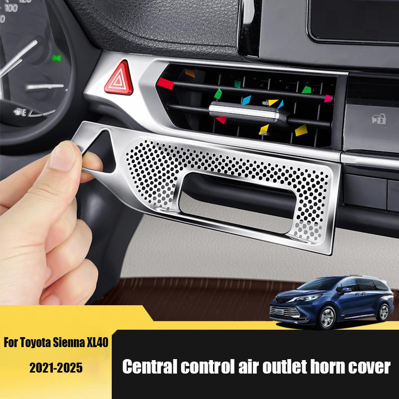 for Toyota Sienna XL40 2024 2025 Stainless steel material for the central control center air outlet horn cover