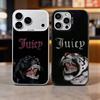 Чехол для телефона J-JUICY C-COUTURE для iPhone 17, 16, 15, 14, 13, 12, 11 Plus, Pro Max, Цветной Серебристый Чехол Funda
