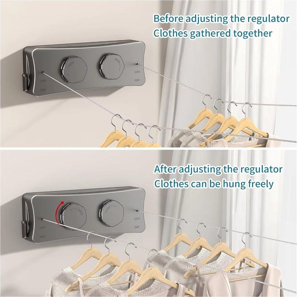 Stainless Steel Retractable Clothesline Heavy Duty Invisible Clothesline Balcony Drying