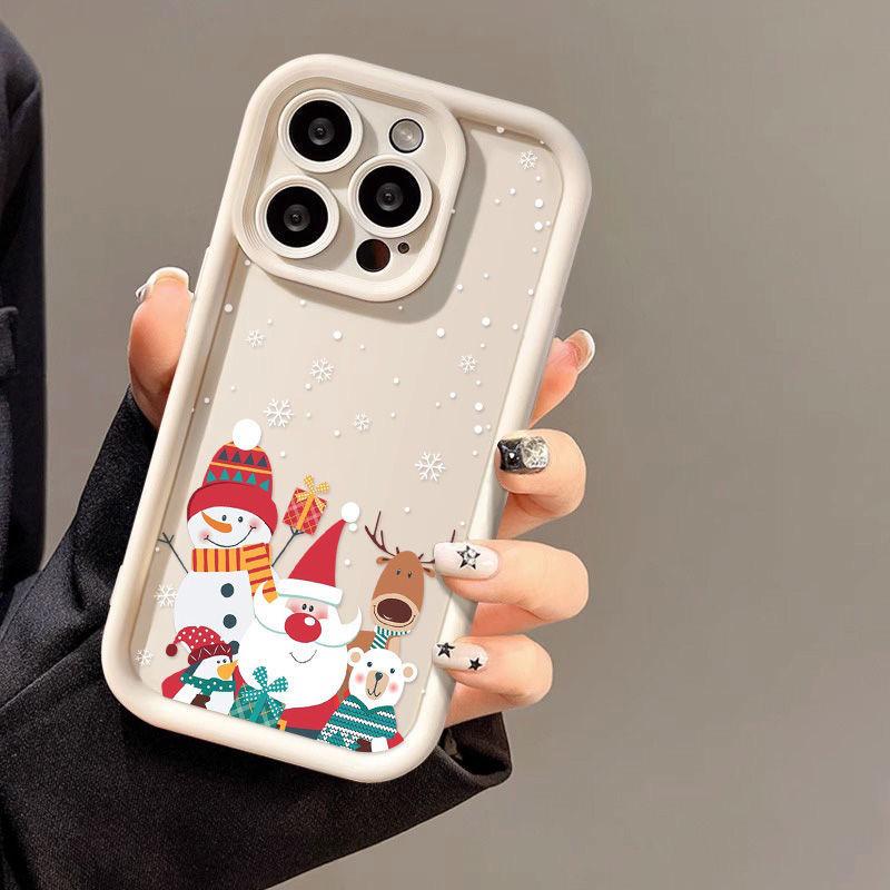 Чехол для iPhone Apple "Рождественский карнавал": Совместимо с 12, 13, 14, 15 Plus, 16 Pro Max; Милый и ударопрочный дизайн