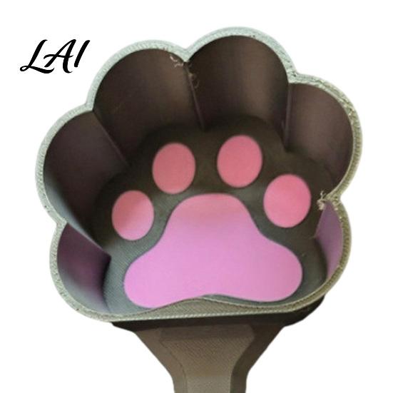 Cat Food Scoop Cute Paw Scoop 3D Printed Pet Long Animal Shaped Handle Scooper for Kibble Treats Portion Control Practical Feeding Spoon