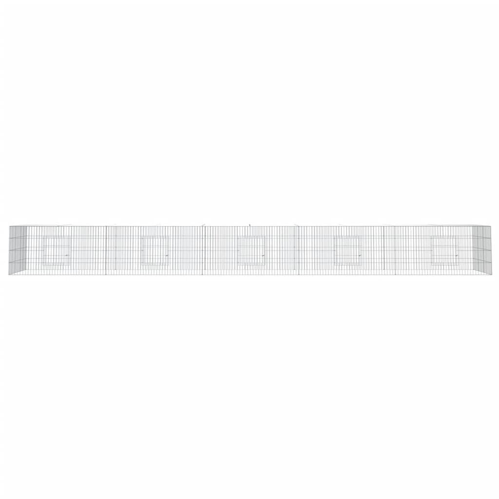 vidaXL Cage à lapin 5 panneaux 541x109x54 cm Fer galvanisé