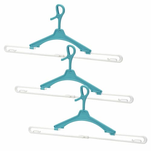 LEC Bath Towel Hanger Set of 3, Thick Pole Compatible (Laundry Hanger)