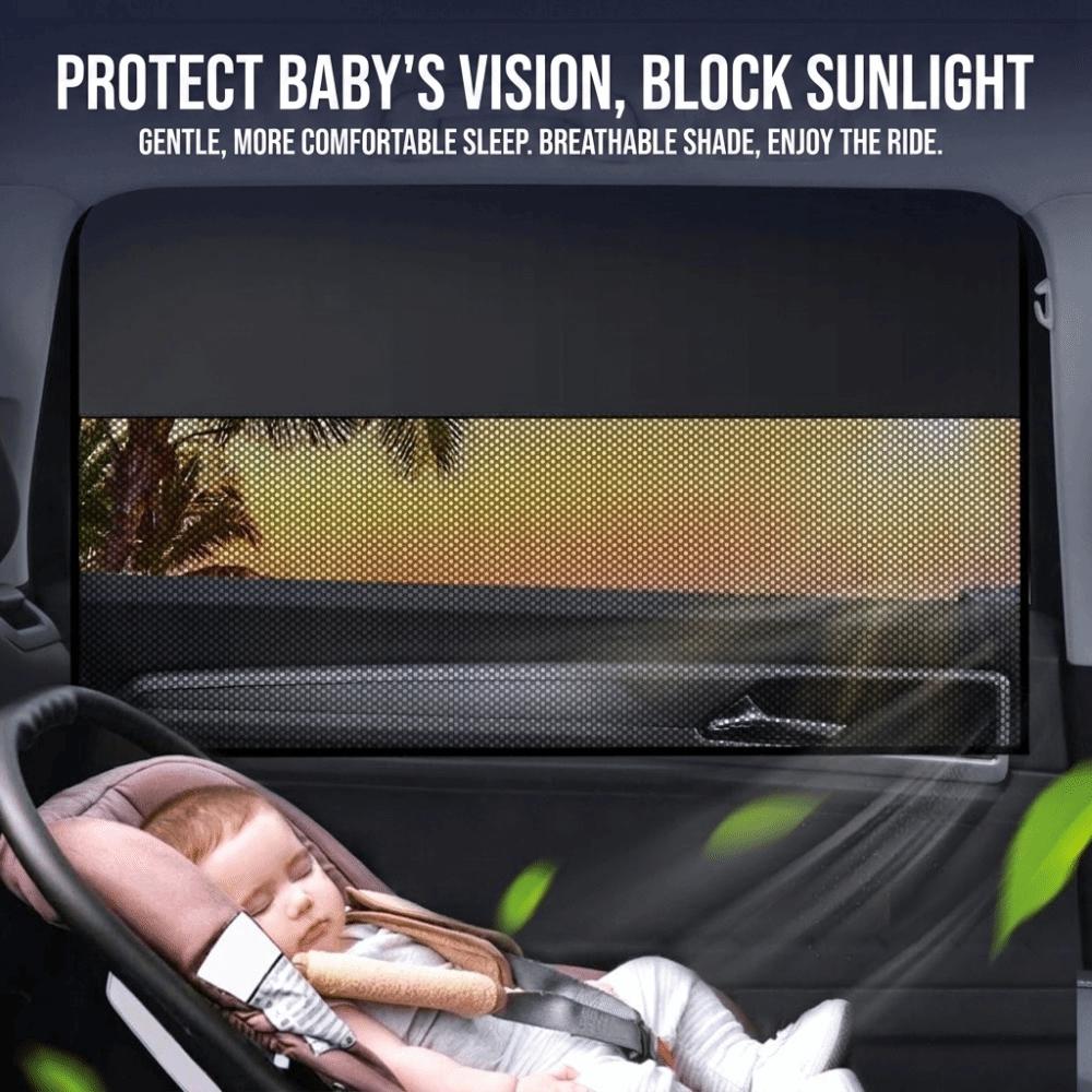 UV Protection Car Window Curtain One Way See Through Privacy Sun Shade Back Seat Privacy