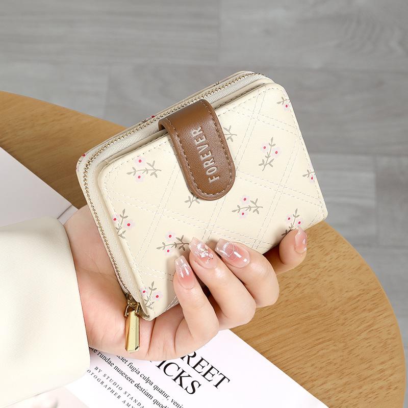 High-End Minimalist Women's Wallet: Compact Cross-Border Card Holder & Zipper Coin Purse