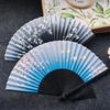Винтажный стиль, шелковый складной веер, китайский японский узор, художественный ремесленный подарок, украшения для дома, танцевальный ручной веер
