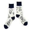 ChicStocks Snoopy Goods Snoopy Gift Socks Socks Made In Japan Line 1950s X 72 Ivory X [CHICSTOCKS] <Official> Men's Women's (02 Navy, S)