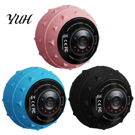 Portable Massage Ball with Multi Level Vibration Yoga Ball, Handheld Electric Muscle Roller 1300mAh Battery, 3 High Intensity Vibrating for