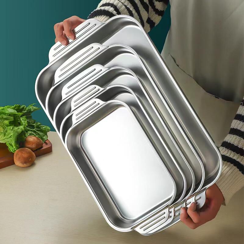 Stainless Steel Rectangular Serving Tray