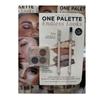 Палитра теней для век Haleys Beauty One Palette с набором из 2 кистей, 1 шт.