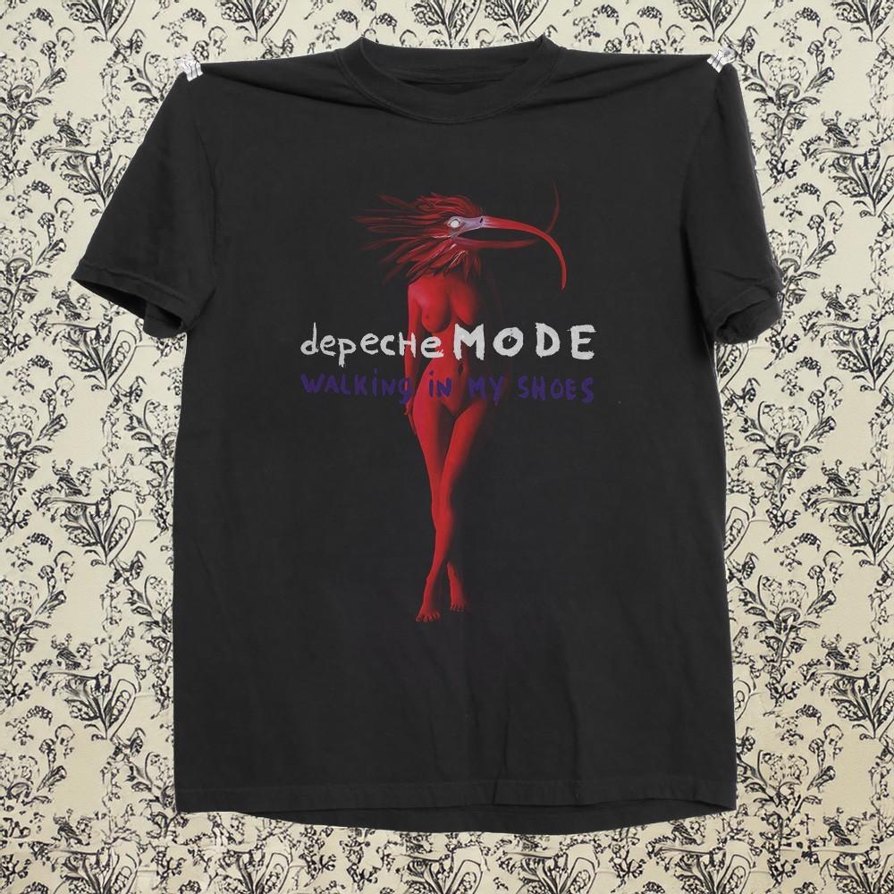НОВЫЙ! Depeche Mode Walking In My Shoes Черная футболка с коротким рукавом Размеры S-5XL