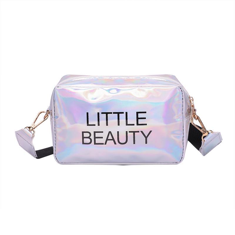 2023 Korean Style Women's Laser Print Crossbody Square Bag - Casual PU Shoulder Handbag